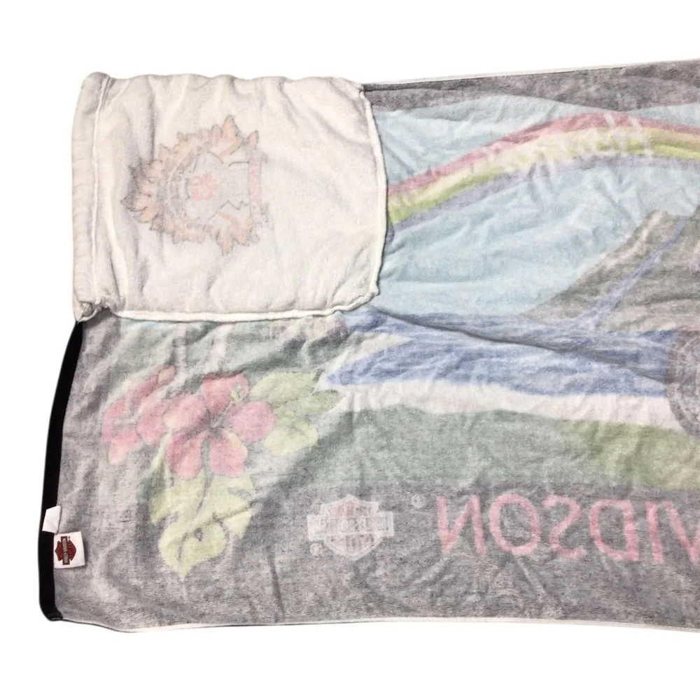 Harley-Davidson Hawaii Beach Towel Folds In Drawstring Bag